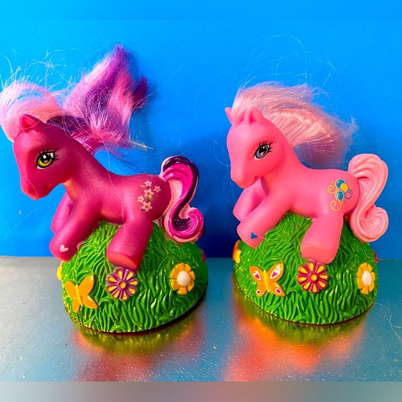 MY LITTLE PONY G3 2003 PINKIE PIE & CHERRY BLOSSOM PONY BUBBLE BATH TOPPERS - Picture 1 of 15